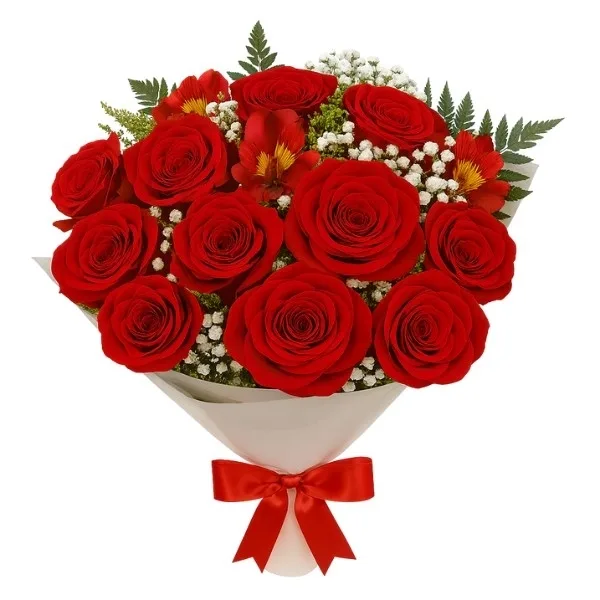 Buquê De 12 Rosas Vermelha