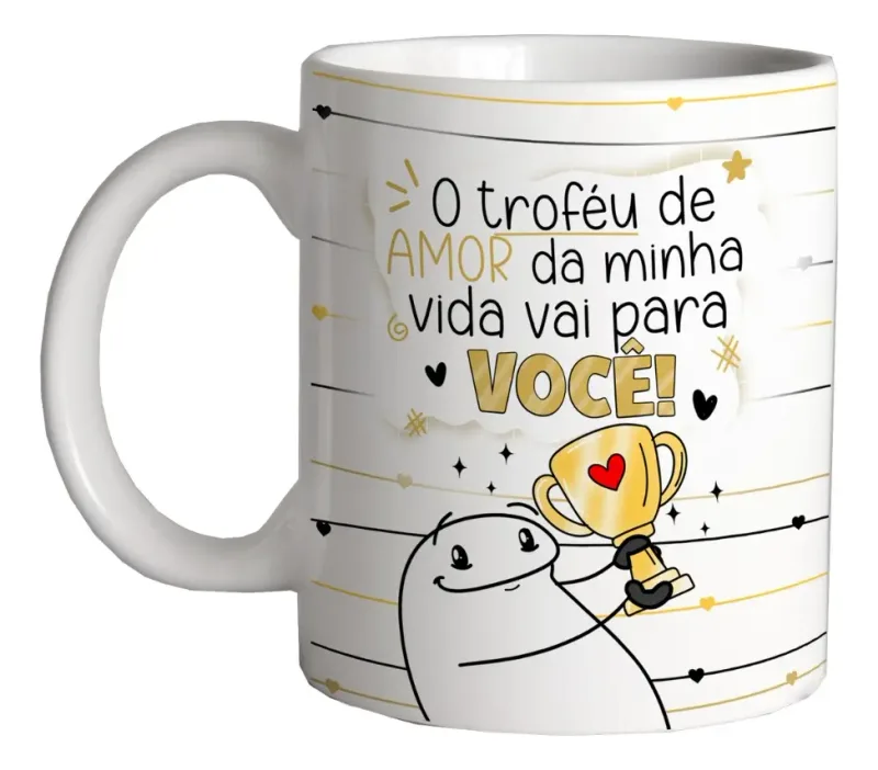 Caneca Dia Dos Namorados Flork Trofeu De Amor Da Minha Vida