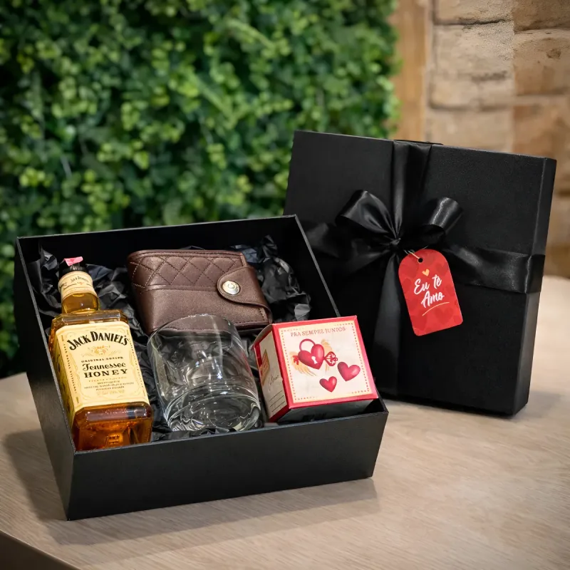Cesta De Whisky Chocolate Presente Namorado