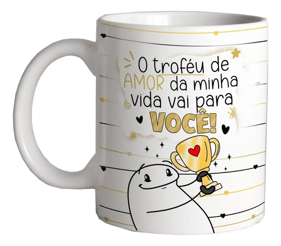 Caneca Dia Dos Namorados Flork Trofeu De Amor Da Minha Vida