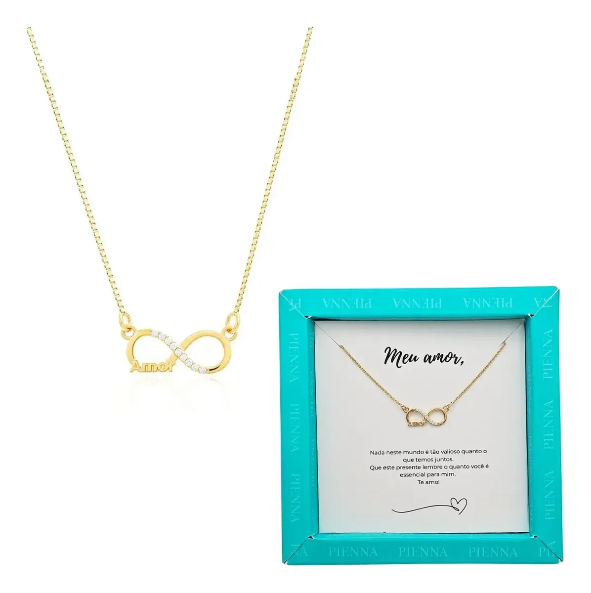 Colar Feminino Infinito Amor Presente Namorada + Embalagem