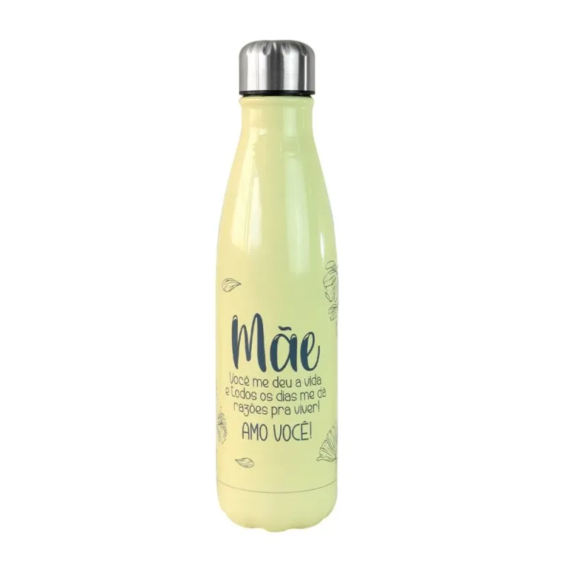 Garrafa Isotérmica Inox Dia das Mães  - 700ml Verde