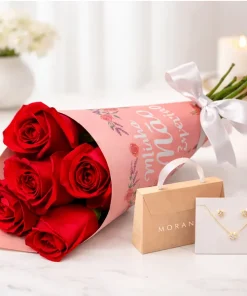 Buquê de Rosas e Conjunto Morana - Especial de Maes