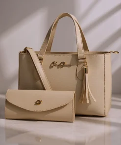 Kit Bolsa Transversal Feminina / Média Em Couro Sintético
