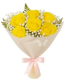 Buquê De 6 Rosas Amarela