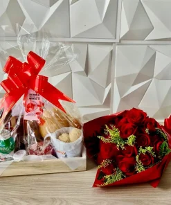 Cesta de Café Joaninha com buquê