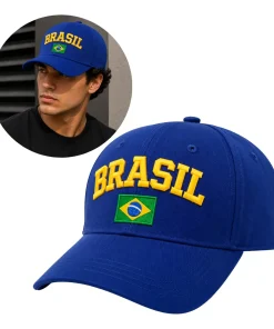 Boné Brasil Premium Copa Do Mundo Estilo Torcedor Raiz 1 Und