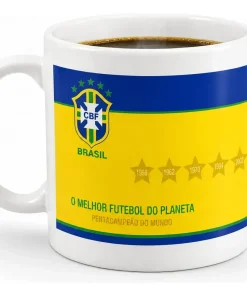 Caneca Cerâmica Café Brasil Copa Do Mundo Presente Torcedor