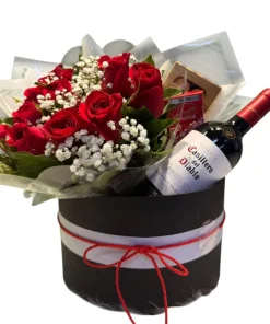 Box Buquê com Vinho