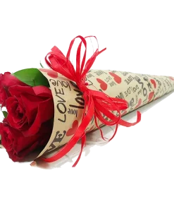 Buquê de 3 Rosas Vermelhas